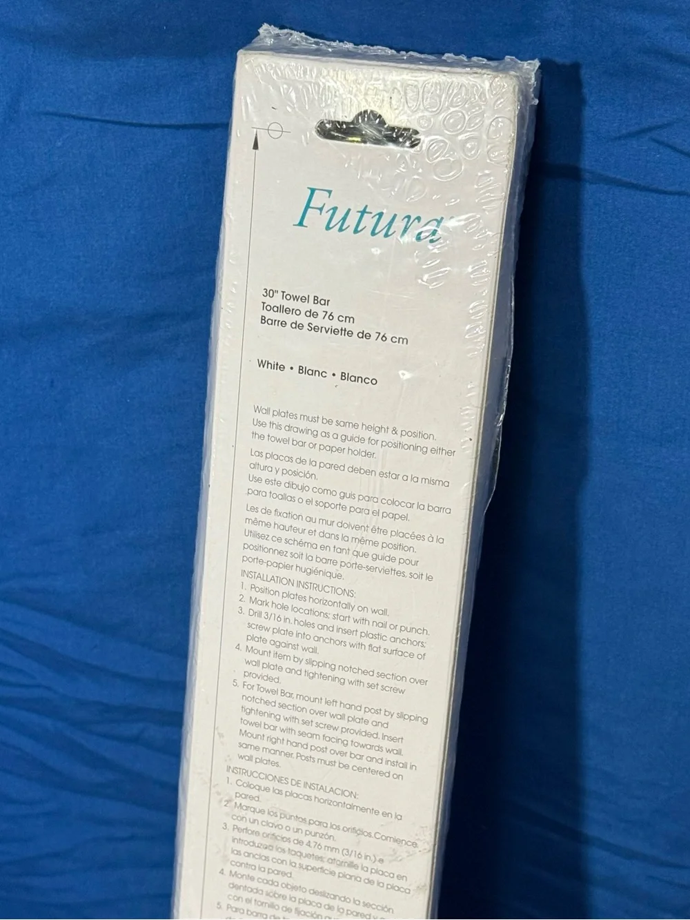 Franklin Brass D2430W Futura 30-Inch Towel Bar in White - Futura -New In Package
